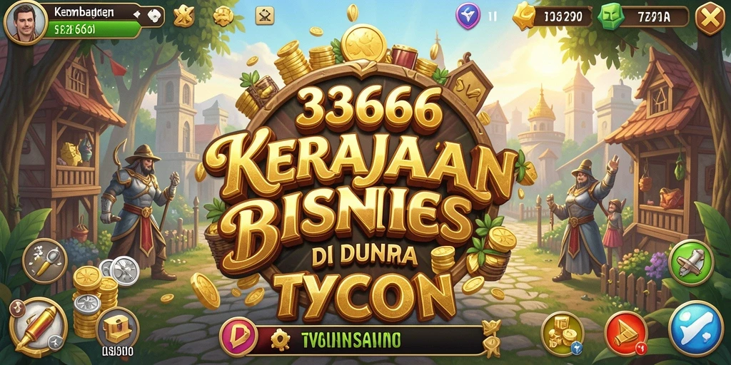 Tampilan gameplay <strong>333666</strong> yang menampilkan keseruan membangun kerajaan bisnis.