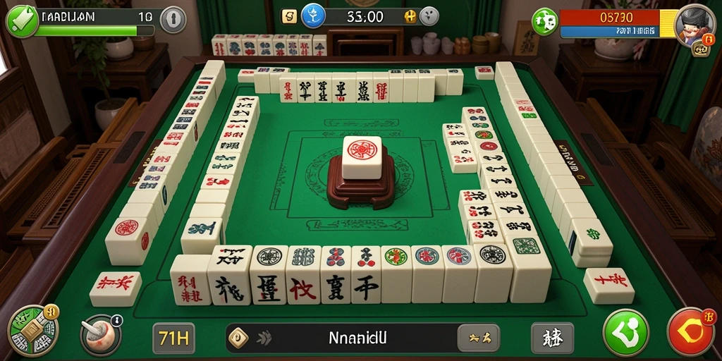 Tampilan gameplay <strong>71H</strong> yang menarik dalam permainan Mahjong.