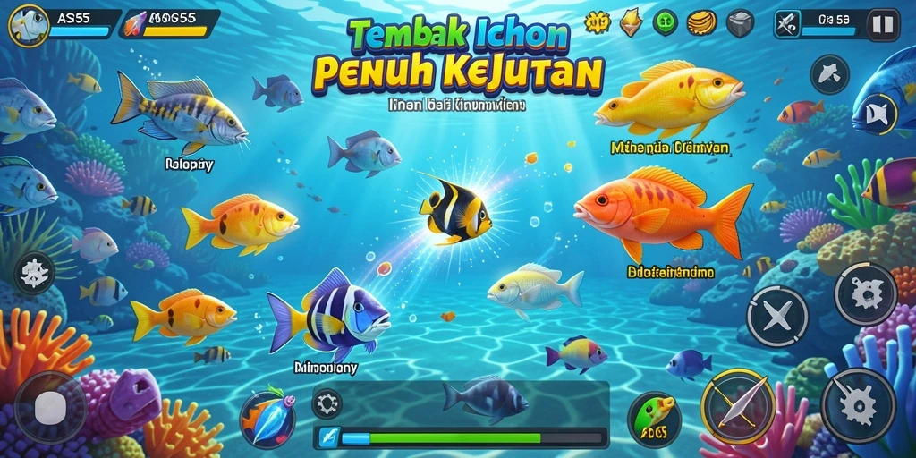 Tangkapan layar ASG55 menampilkan aksi seru permainan Tembak Ikan.