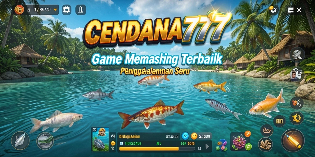 Tampilan gameplay CENDANA777 dengan suasana memancing yang menawan.