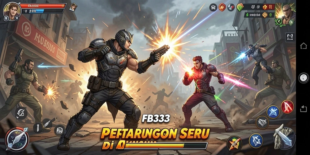Tangkapan layar utama FB333 menampilkan aksi pertarungan seru yang mendebarkan.