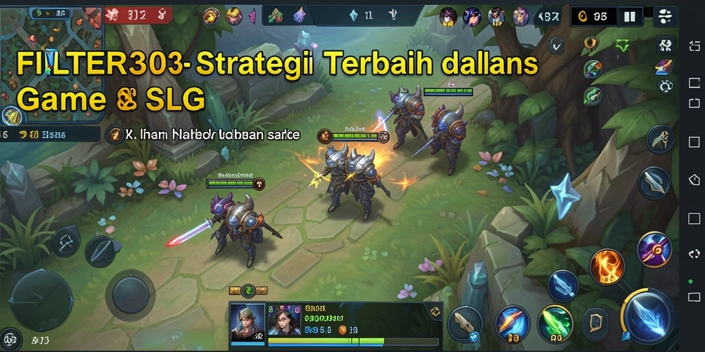 Screenshot menampilkan pertempuran strategis dalam FILTER303.