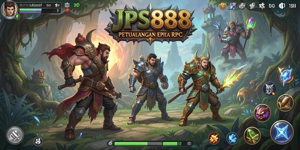 Tampilan gameplay epik JPS888 dengan grafis yang memukau dan pertarungan dinamis.