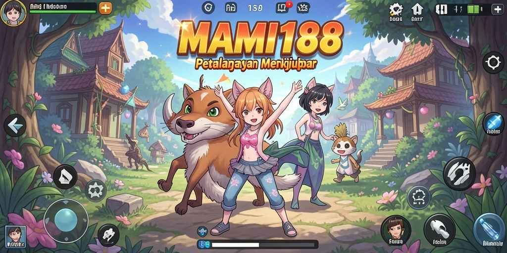 Tampilan menarik dari gameplay MAMI188 yang penuh warna dan karakter unik.