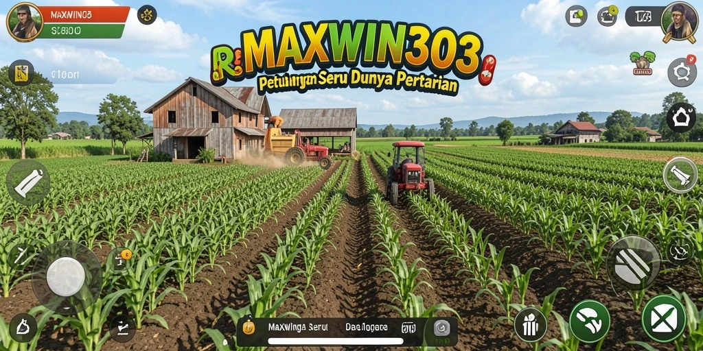 Tampilan gameplay pertanian seru di MAXWIN303.