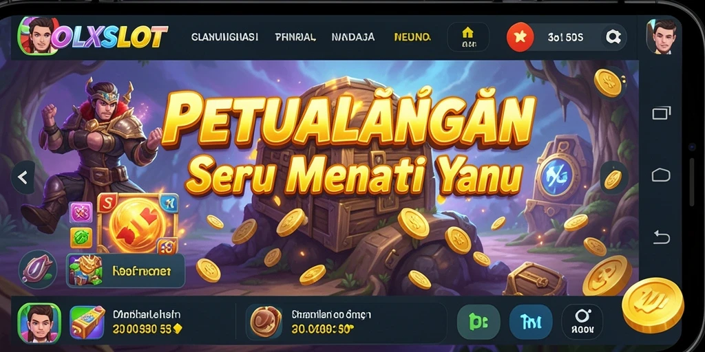 Gameplay seru OLXSLOT menampilkan petualangan yang menarik.