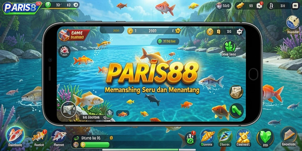 Tampilan gameplay seru di PARIS88 dengan aksi memancing yang menegangkan.