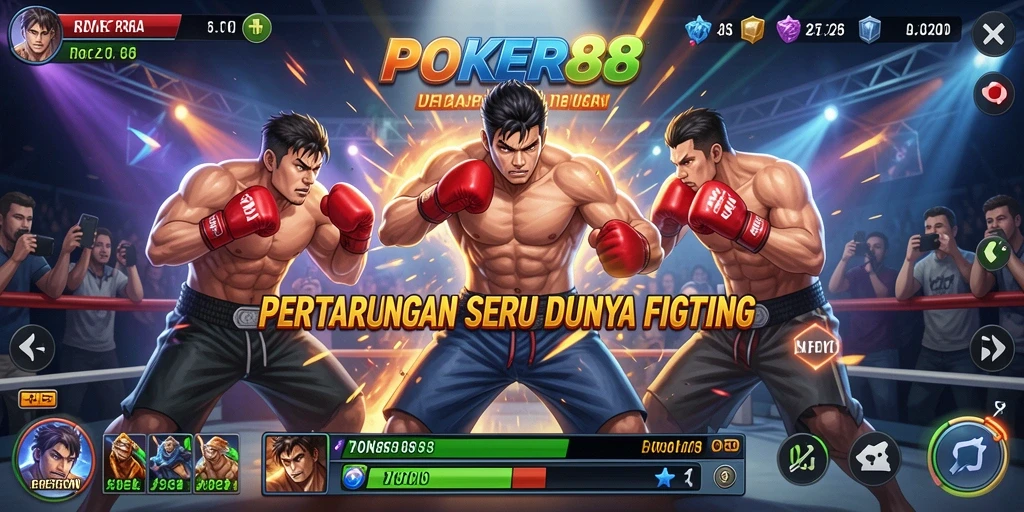 Gameplay POKER88 yang seru dan grafis menarik saat pertarungan.