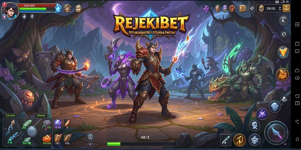Screenshot utama REJEKIBET menampilkan aksi seru dalam petualangan RPG.