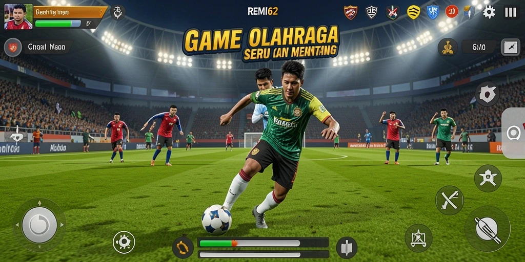 Tampilan menarik dari gameplay REMI62 dengan aksi olahraga yang mendebarkan.