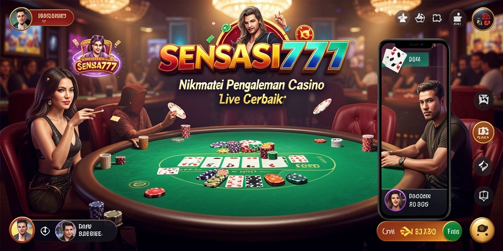Tampilan menarik SENSASI777 saat bermain Live Casino langsung.