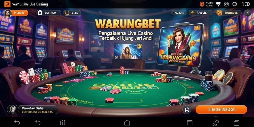 Screenshot permainan Live Casino yang mendebarkan di WARUNGBET.